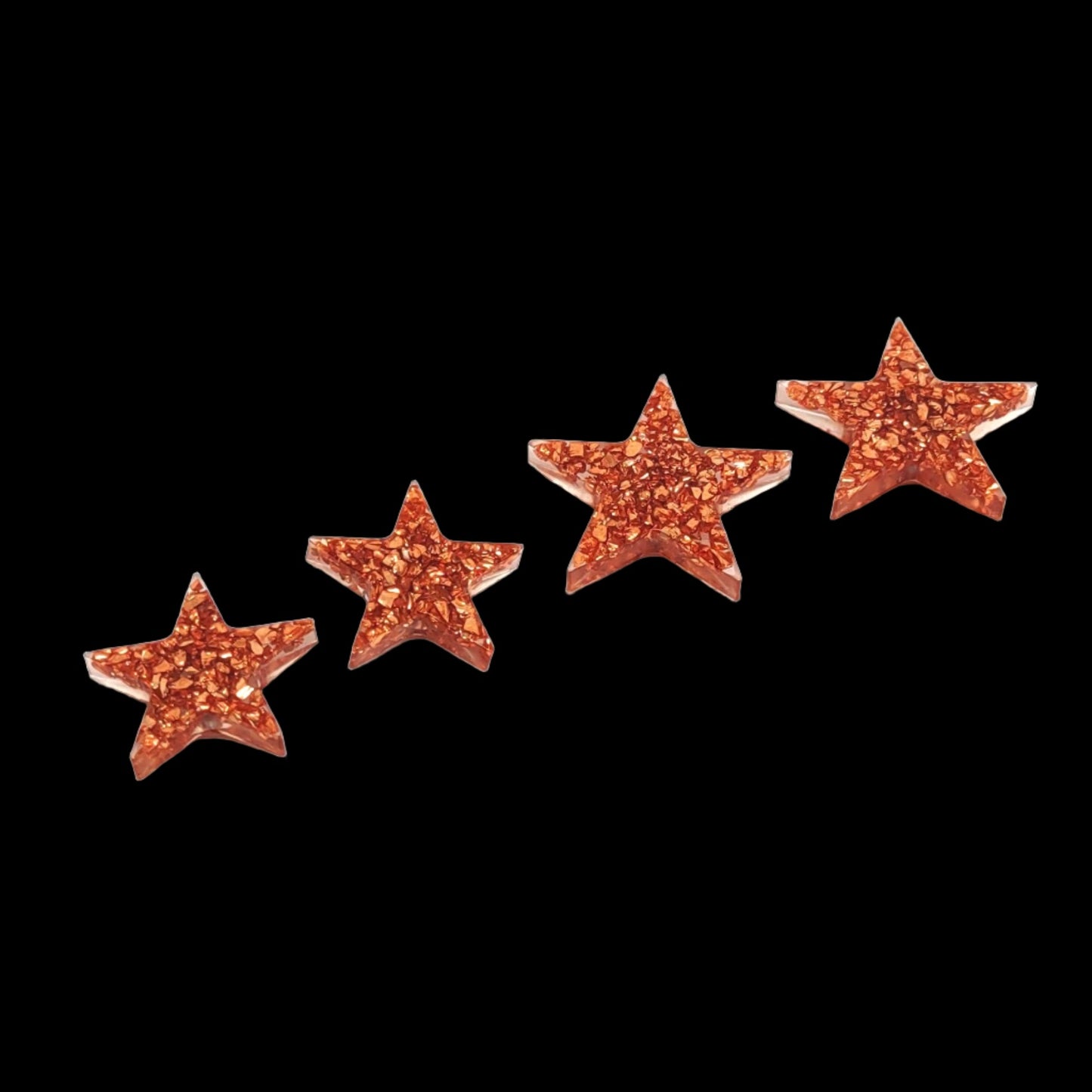 Star Resin Magnet Set Copper Stones Encased Resin