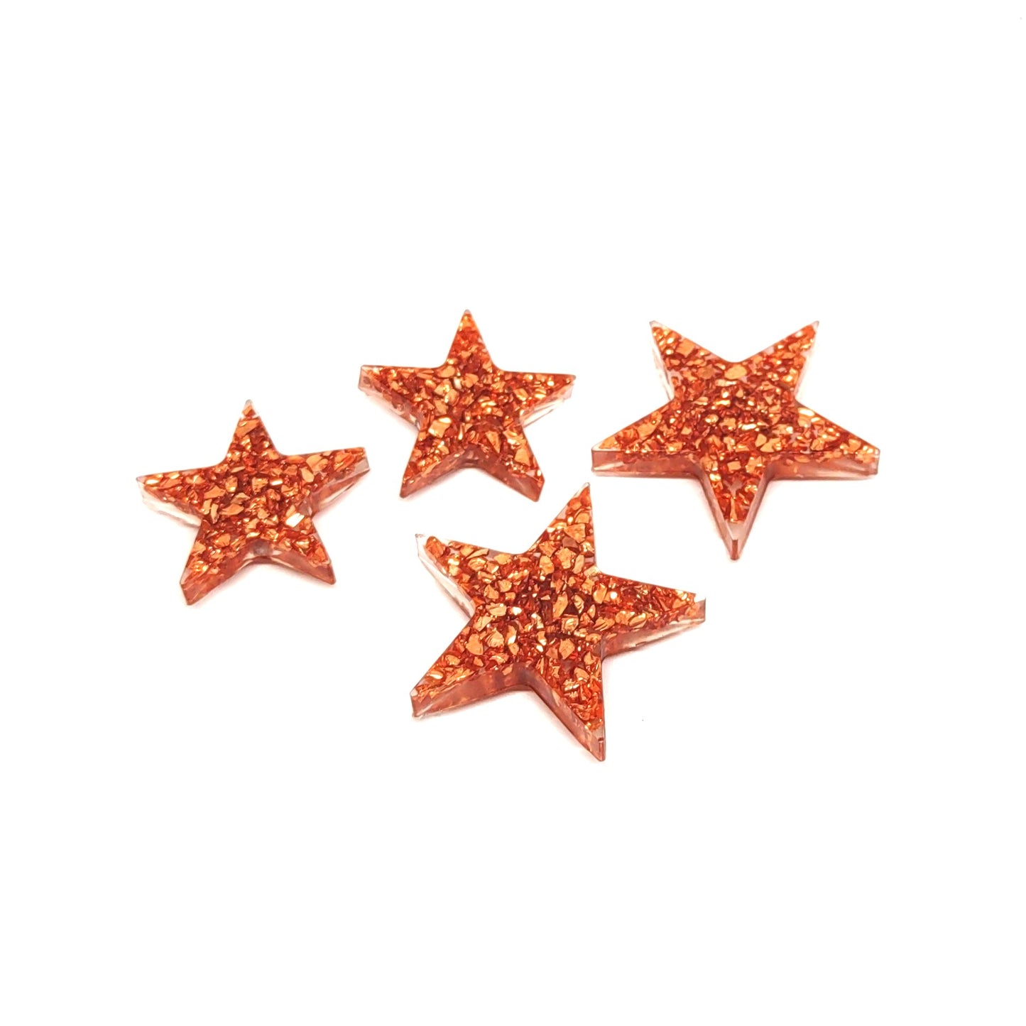 Star Resin Magnet Set Copper Stones Encased Resin