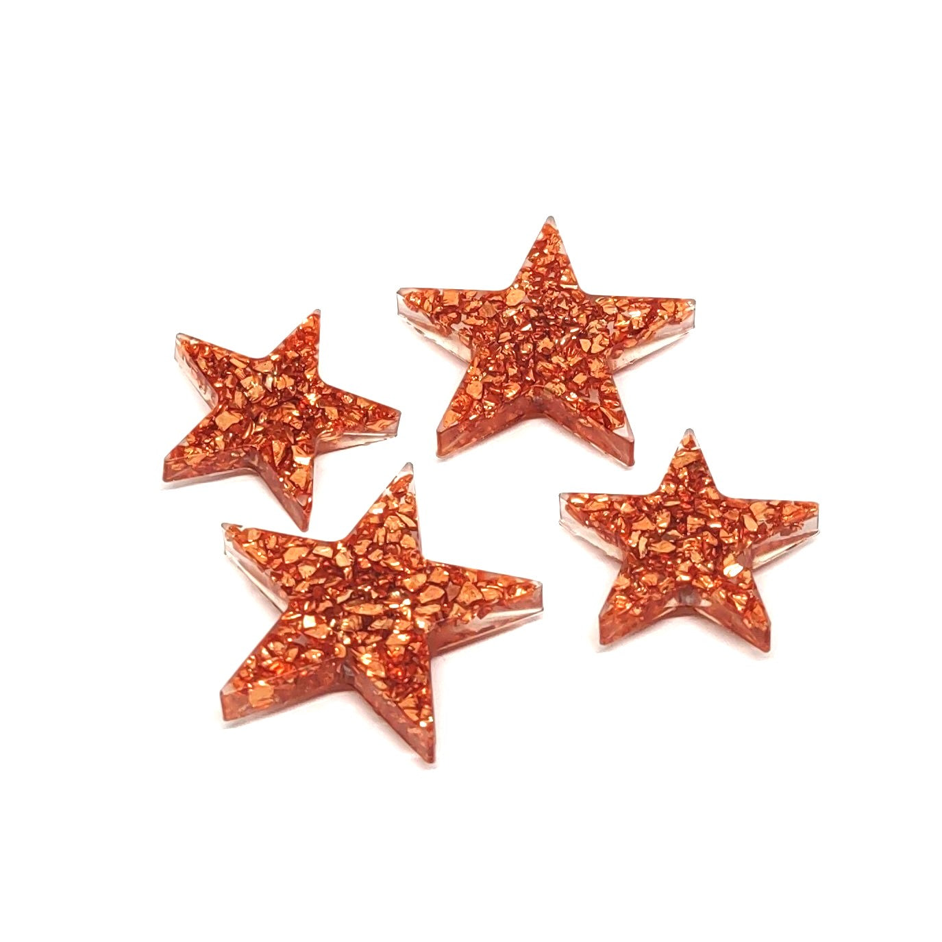 Star Resin Magnet Set Copper Stones Encased Resin