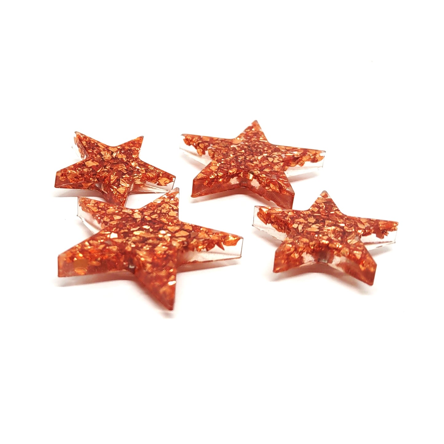 Star Resin Magnet Set Copper Stones Encased Resin