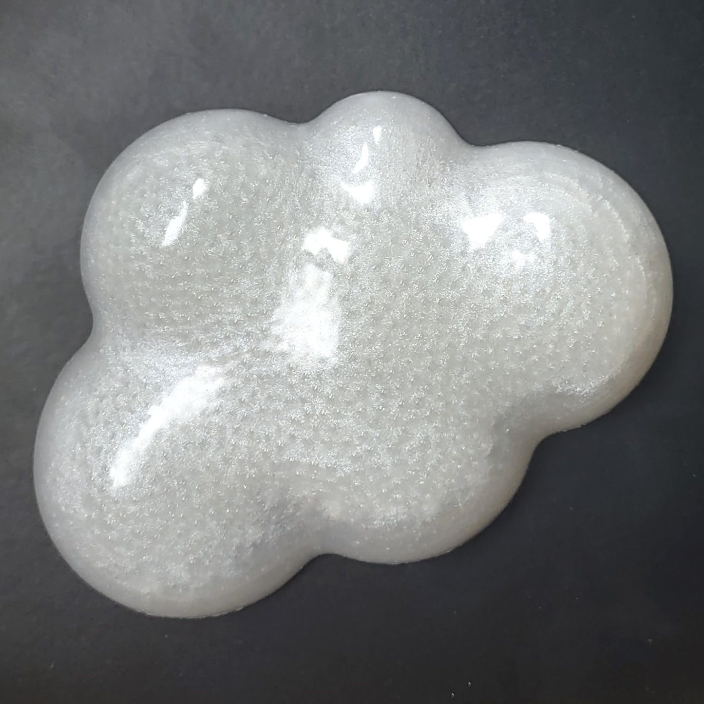 Large Cloud Resin Magnet Shimmering Bubbles