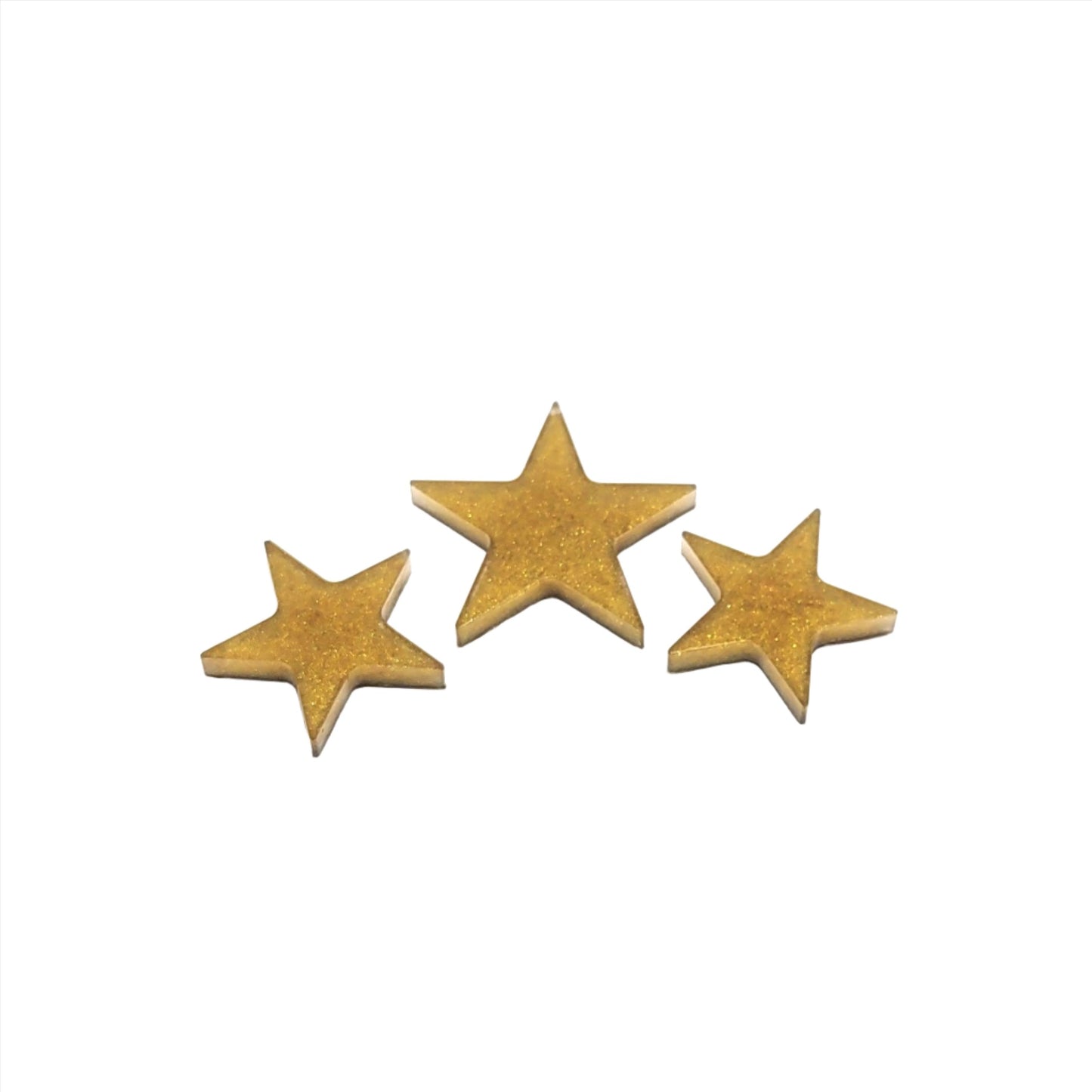 Star Resin Magnet Set Dark Gold Black Back