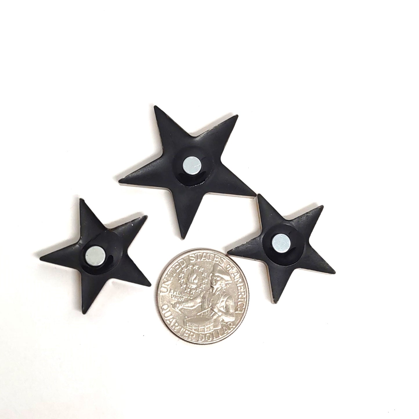 Star Resin Magnet Set Dark Gold Black Back