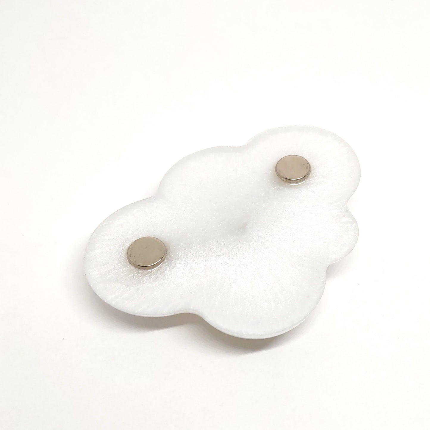 Large Cloud Resin Magnet Shimmering Bubbles