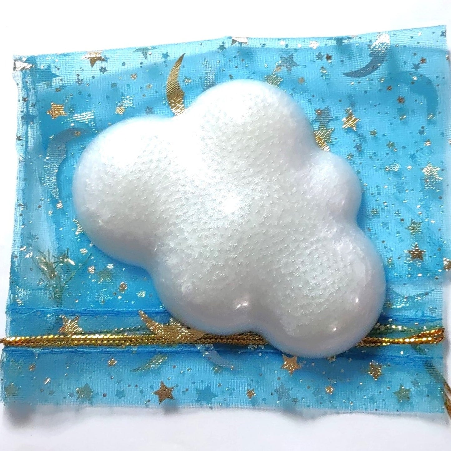 Large Cloud Resin Magnet Shimmering Bubbles