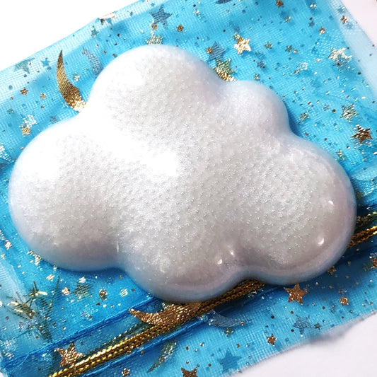 Large Cloud Resin Magnet Shimmering Bubbles