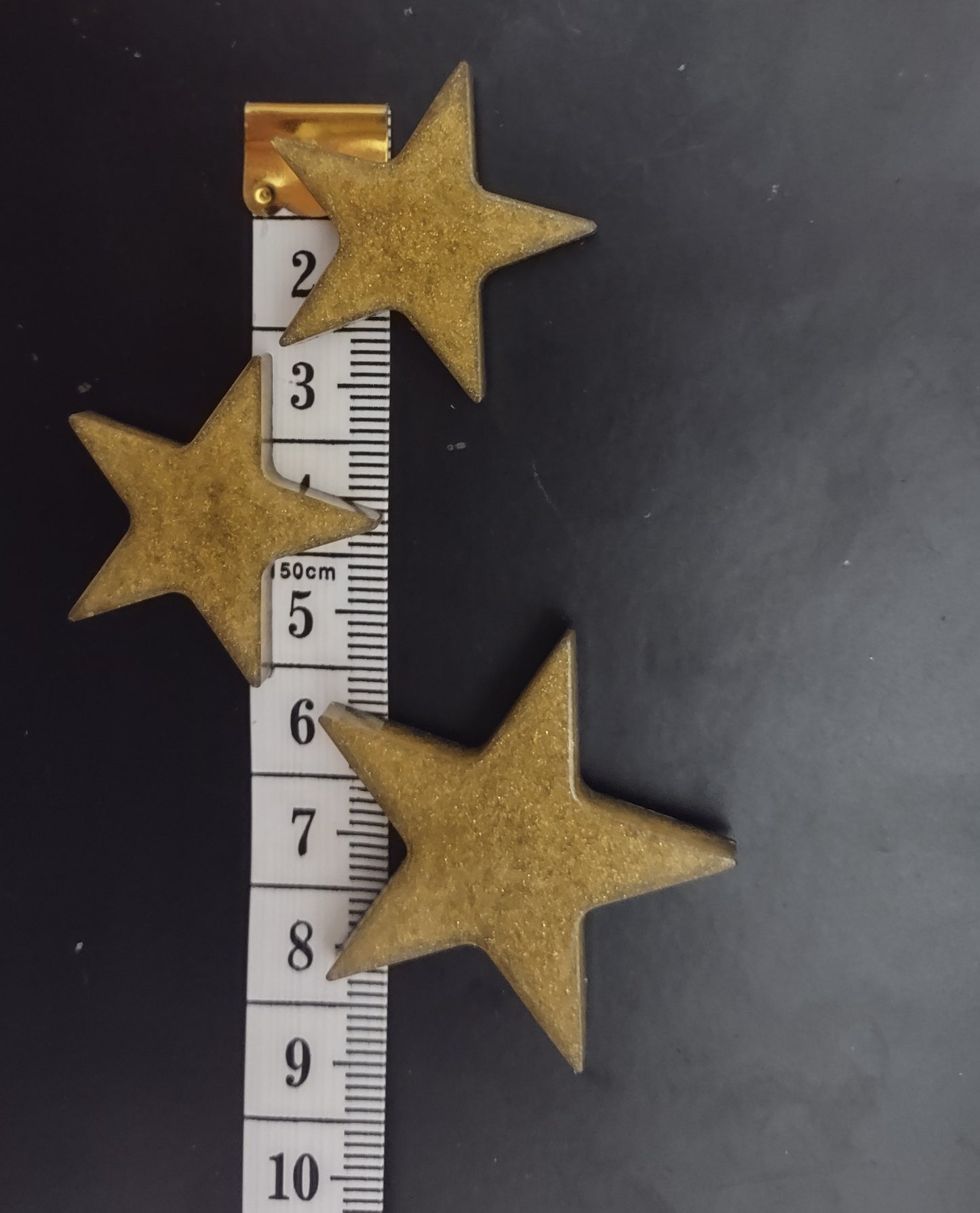 Star Resin Magnet Set Dark Gold Black Back