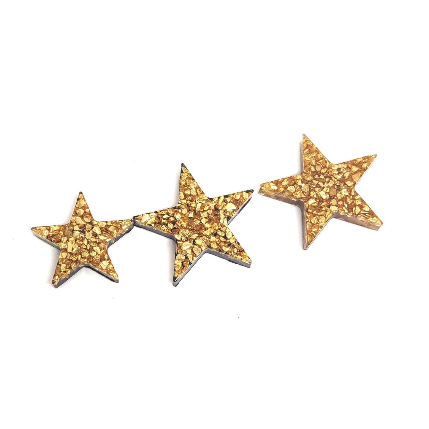 Star Resin Magnet Set Golden Rocks