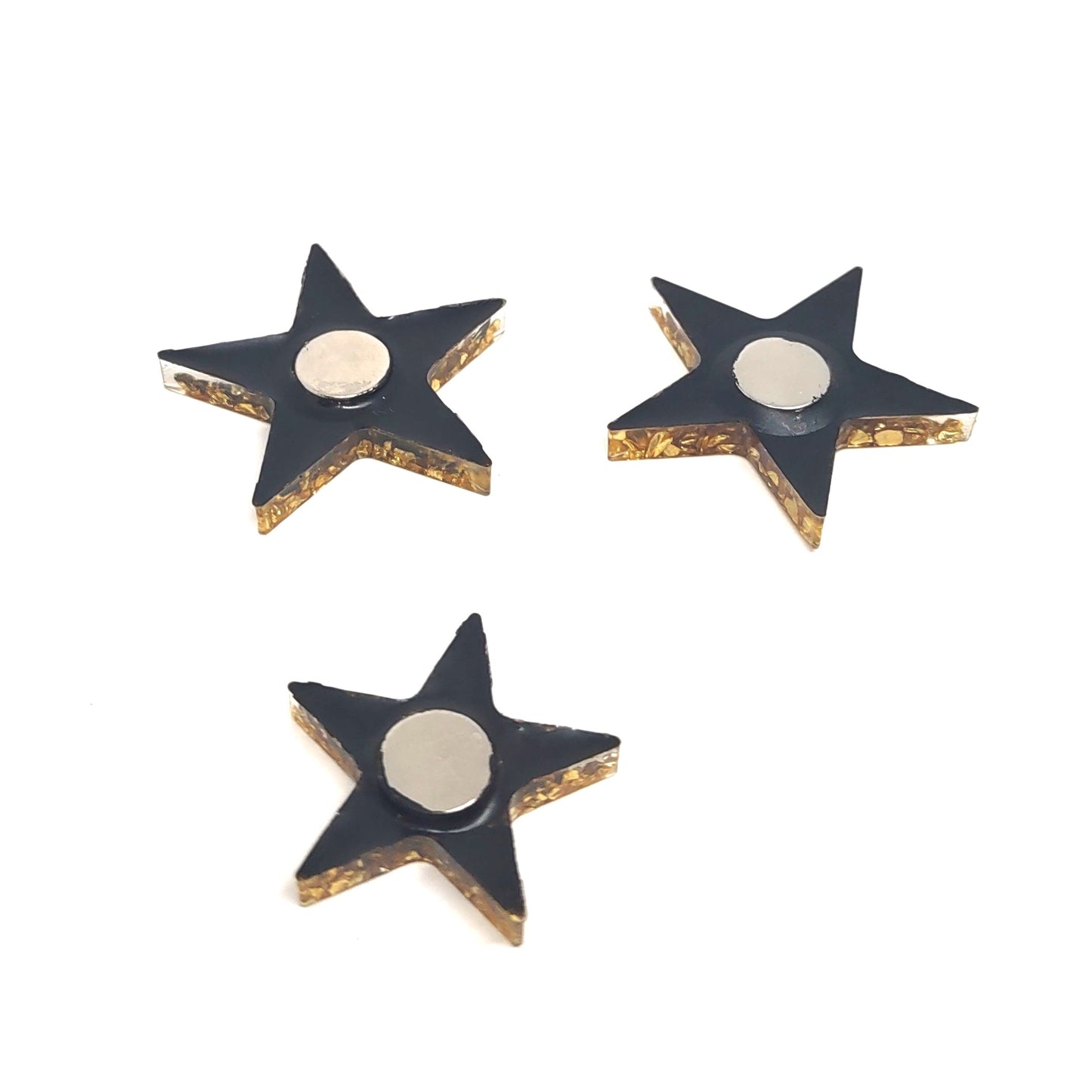 Star Resin Magnet Set Golden Rocks