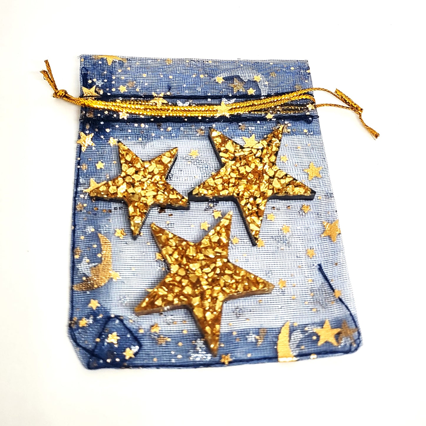 Star Resin Magnet Set Golden Rocks