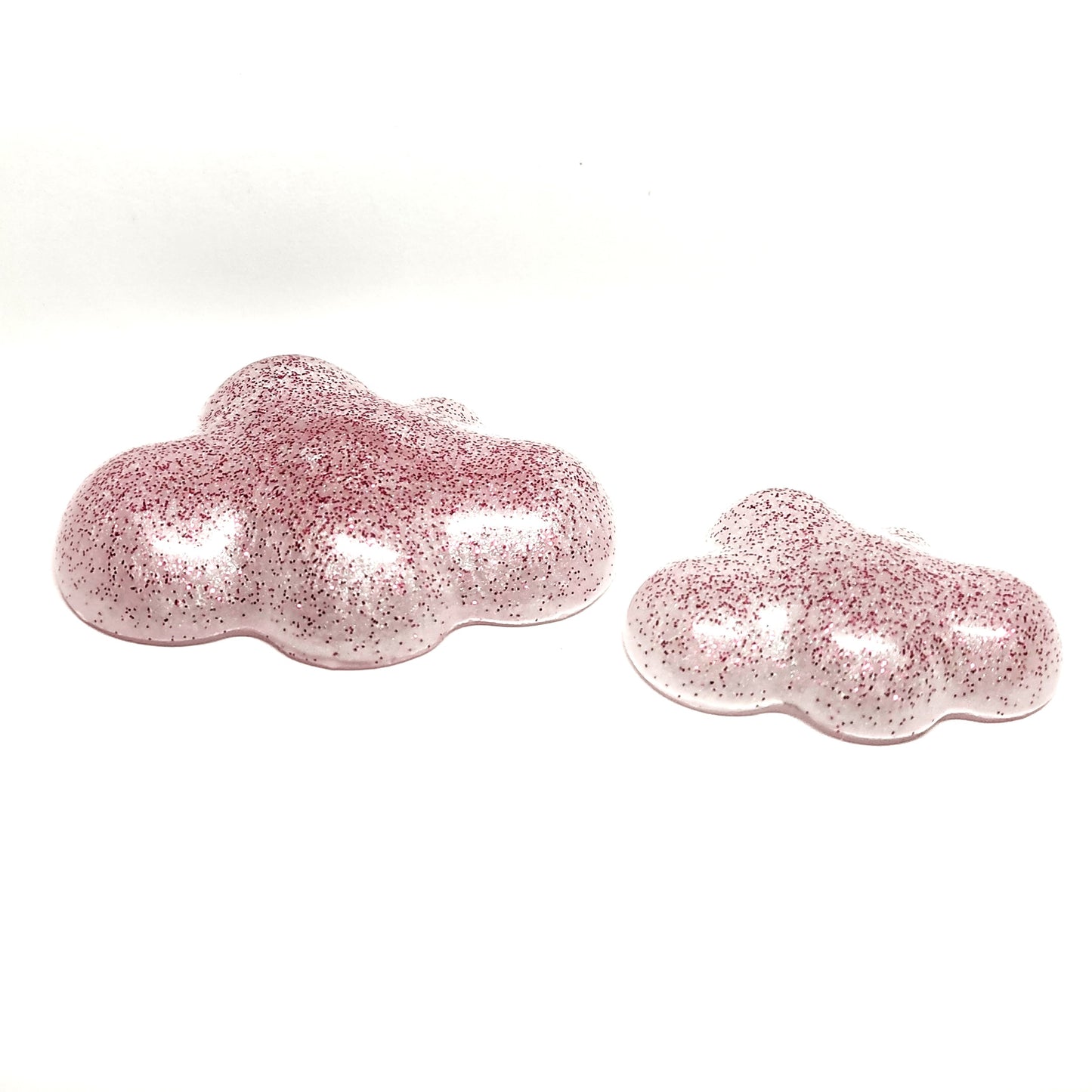 Pink Glitter Cloud Resin Magnet Set