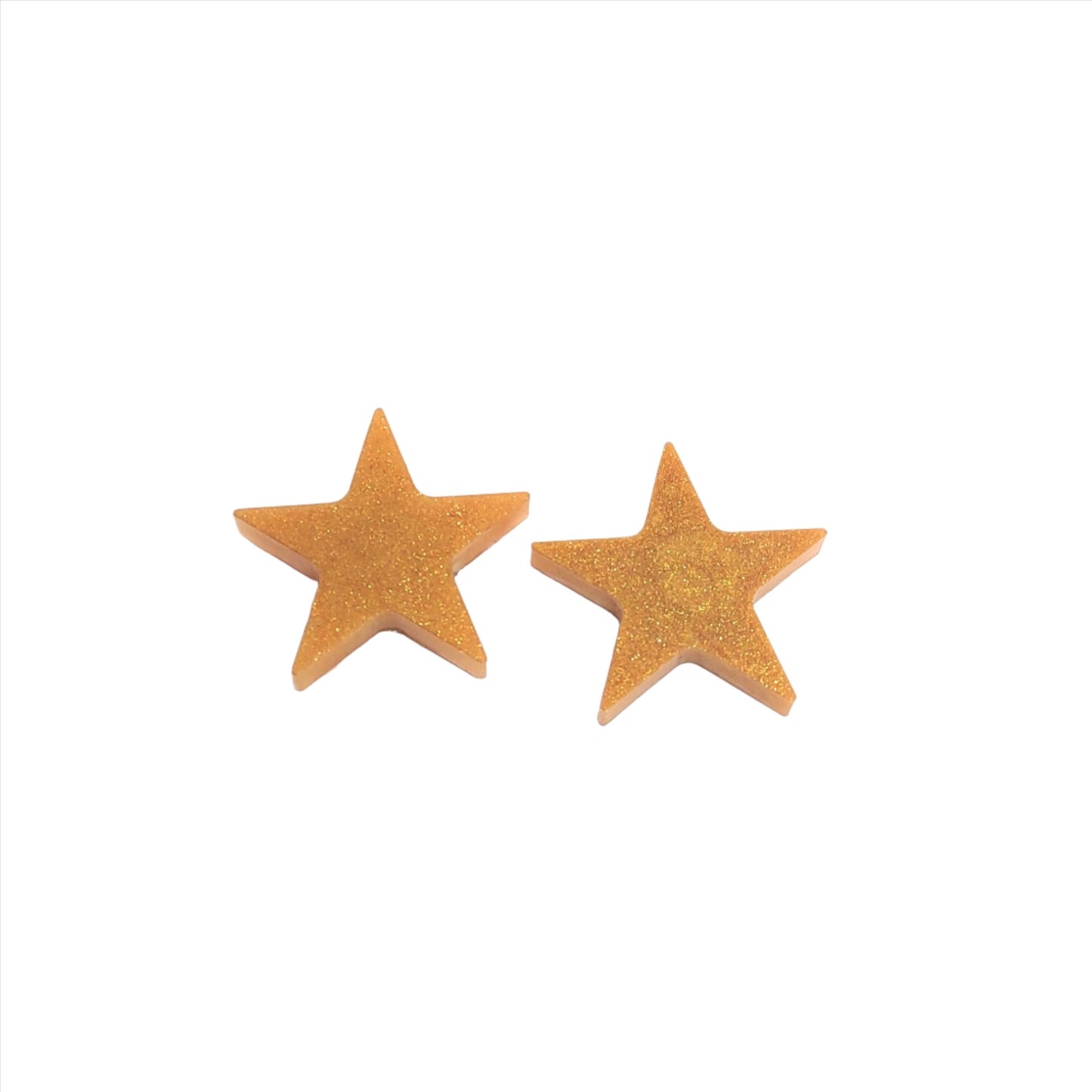 Star Magnet Set Deep Gold Glitter Resin Magnets