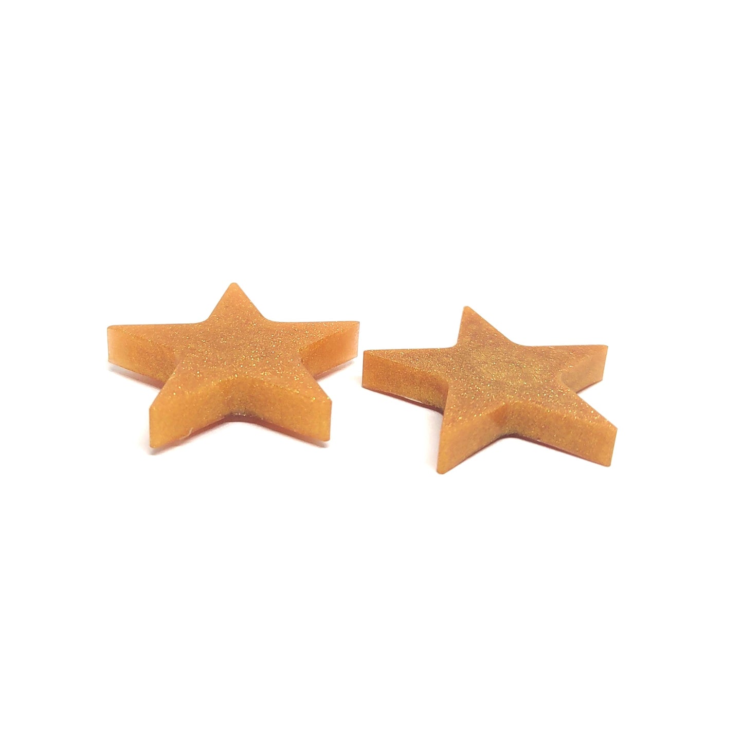 Star Magnet Set Deep Gold Glitter Resin Magnets