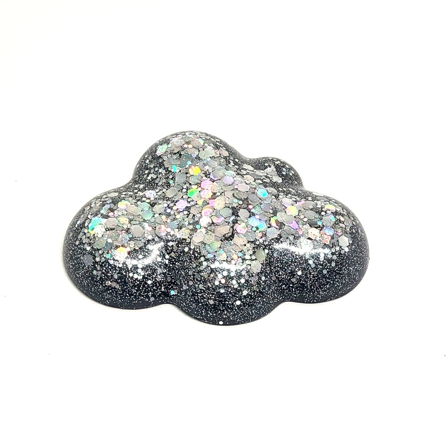 Holographic Cloud Magnet Large Resin Magnet Black Back