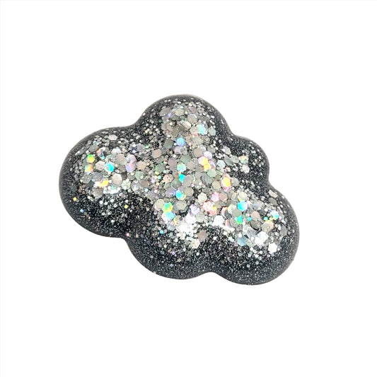 Holographic Cloud Magnet Large Resin Magnet Black Back