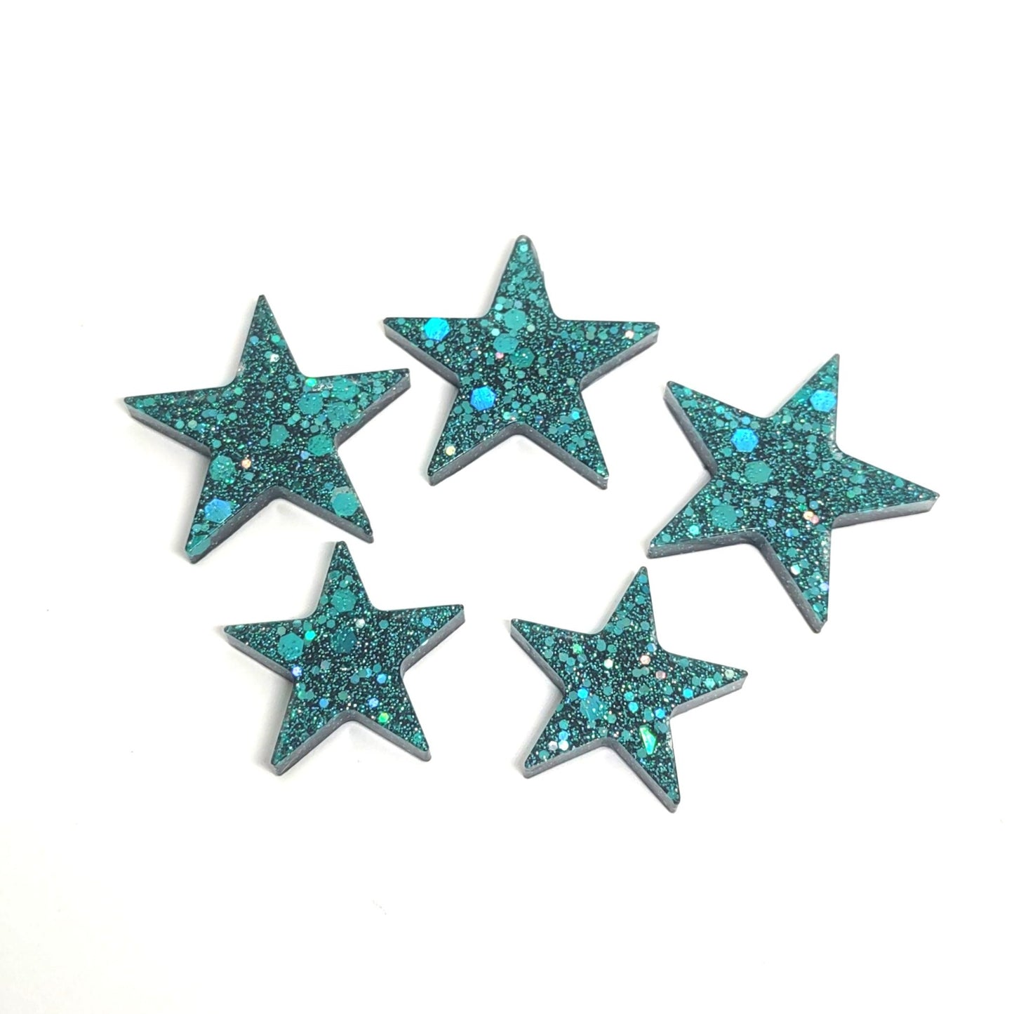 Star Magnet Set Blue Holographic Resin Magnets