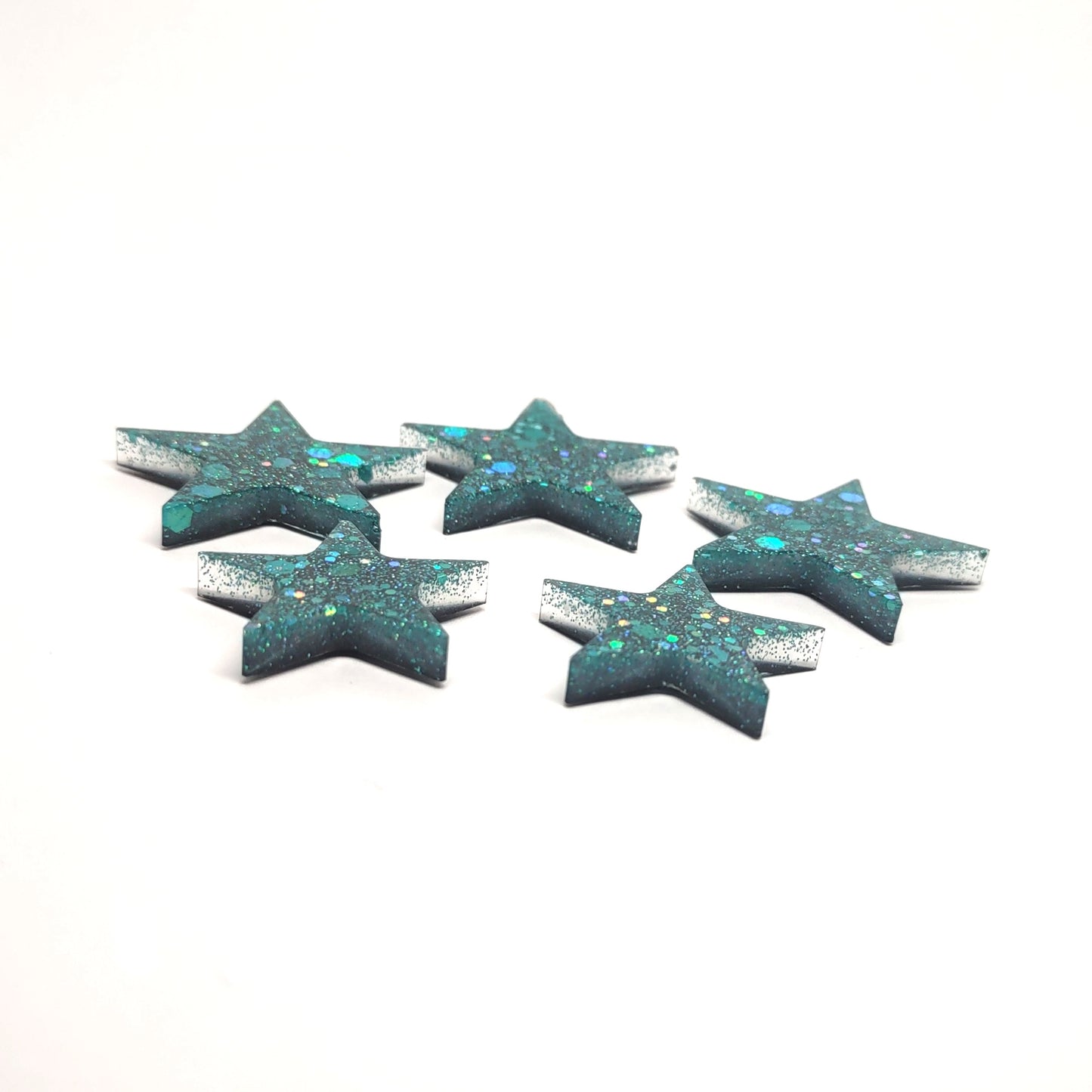 Star Magnet Set Blue Holographic Resin Magnets