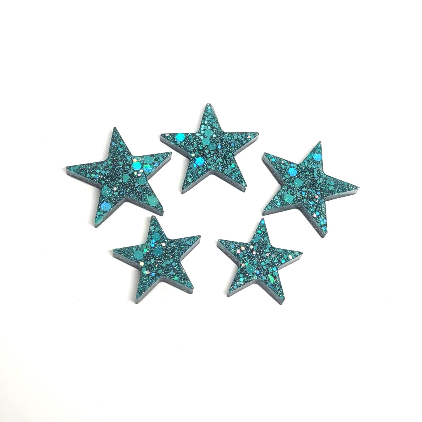 Star Magnet Set Blue Holographic Resin Magnets