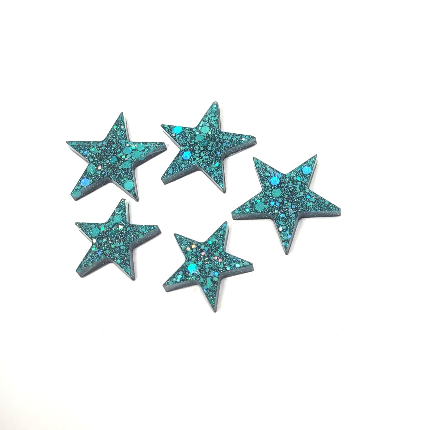 Star Magnet Set Blue Holographic Resin Magnets