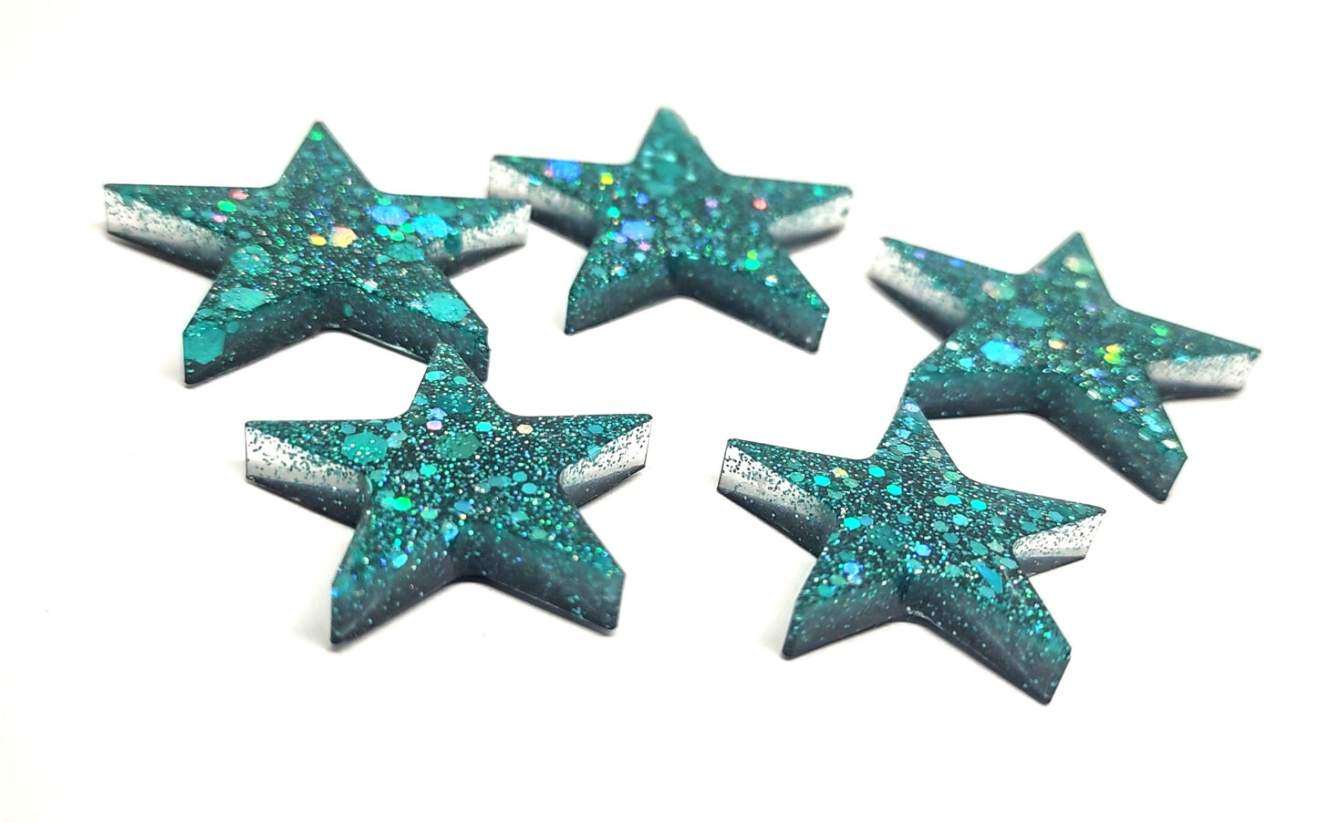 Star Magnet Set Blue Holographic Resin Magnets