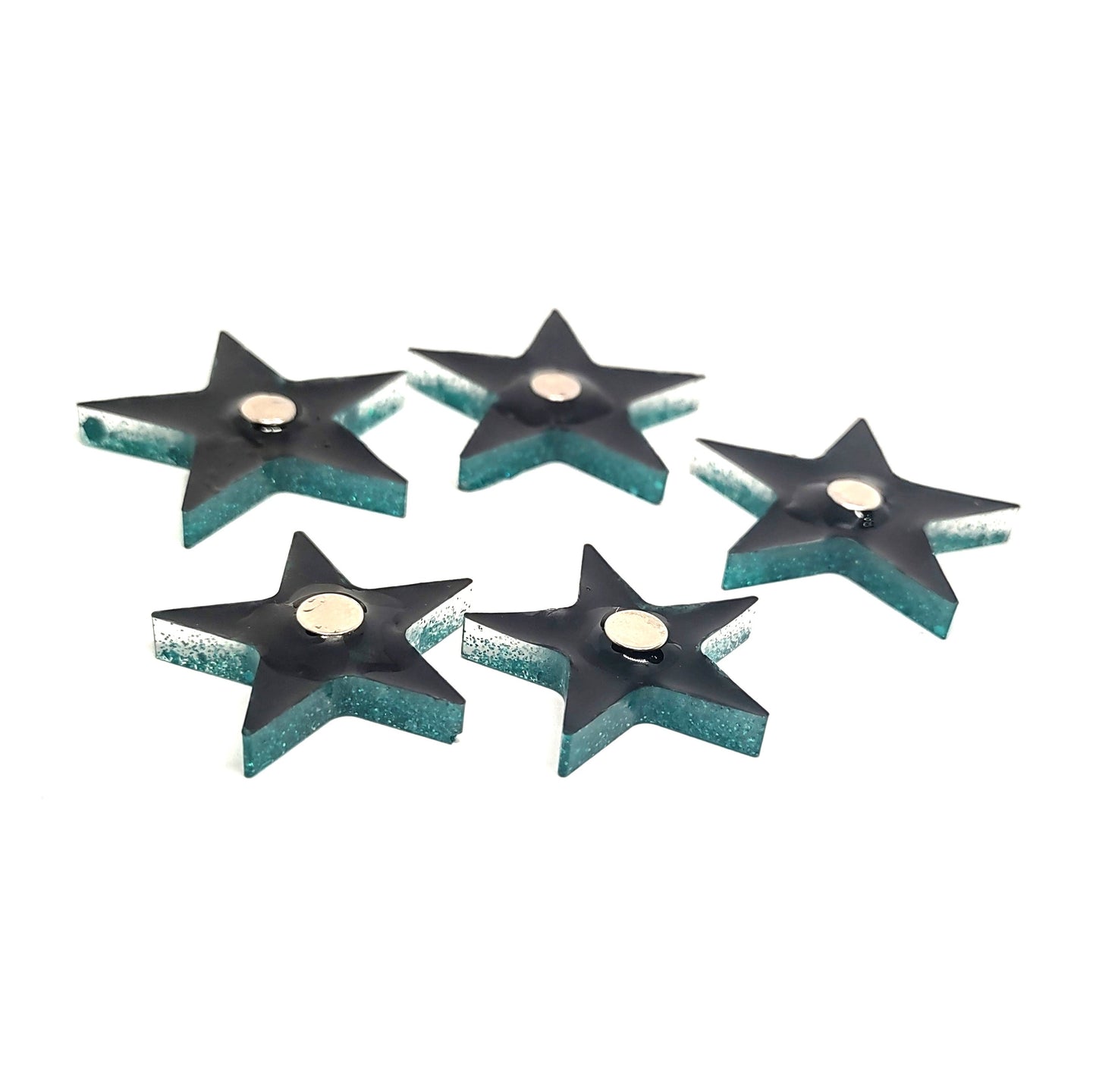 Star Magnet Set Blue Holographic Resin Magnets