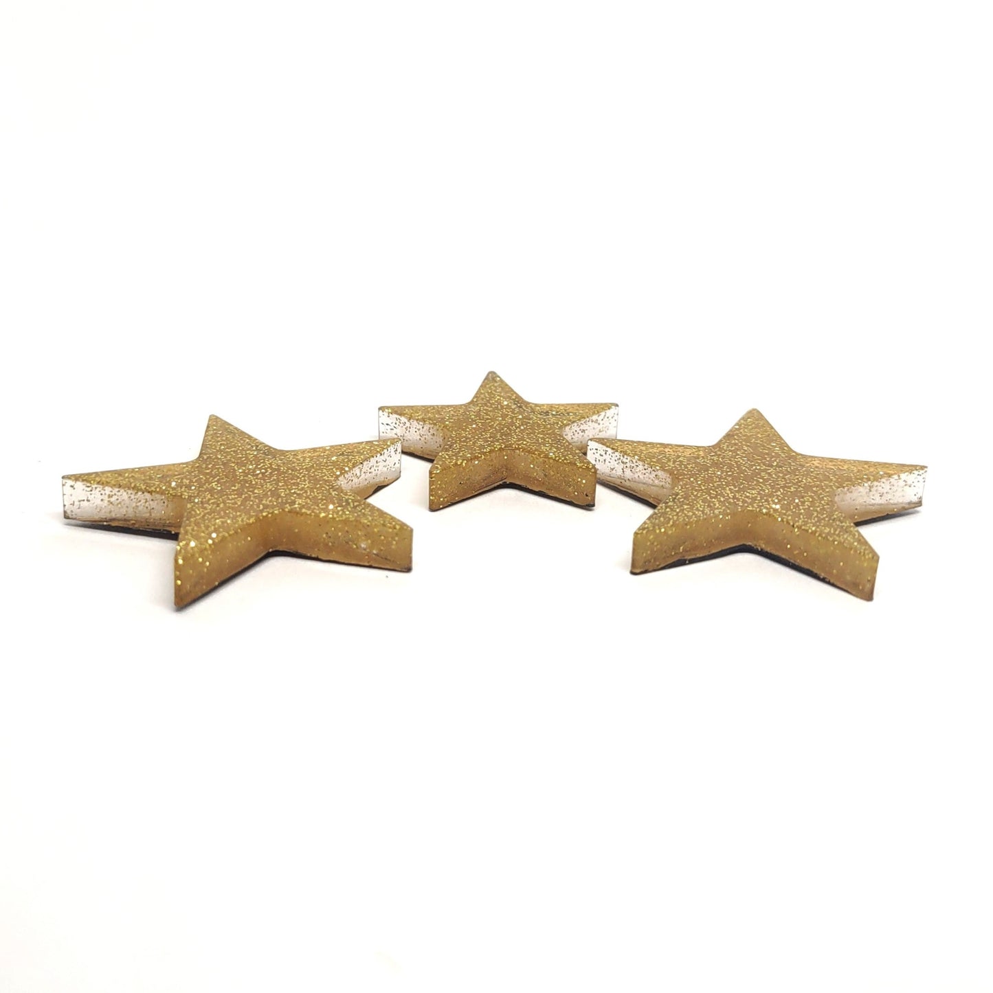 Star Magnet Set Gold Glitter Resin Magnets