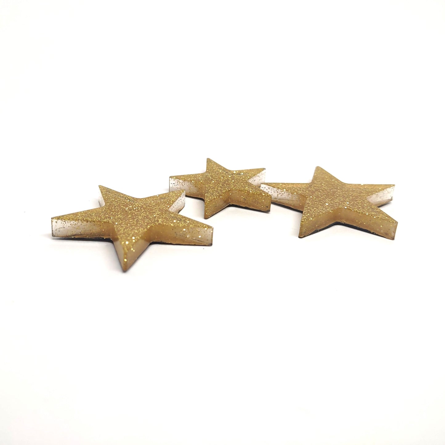 Star Magnet Set Gold Glitter Resin Magnets