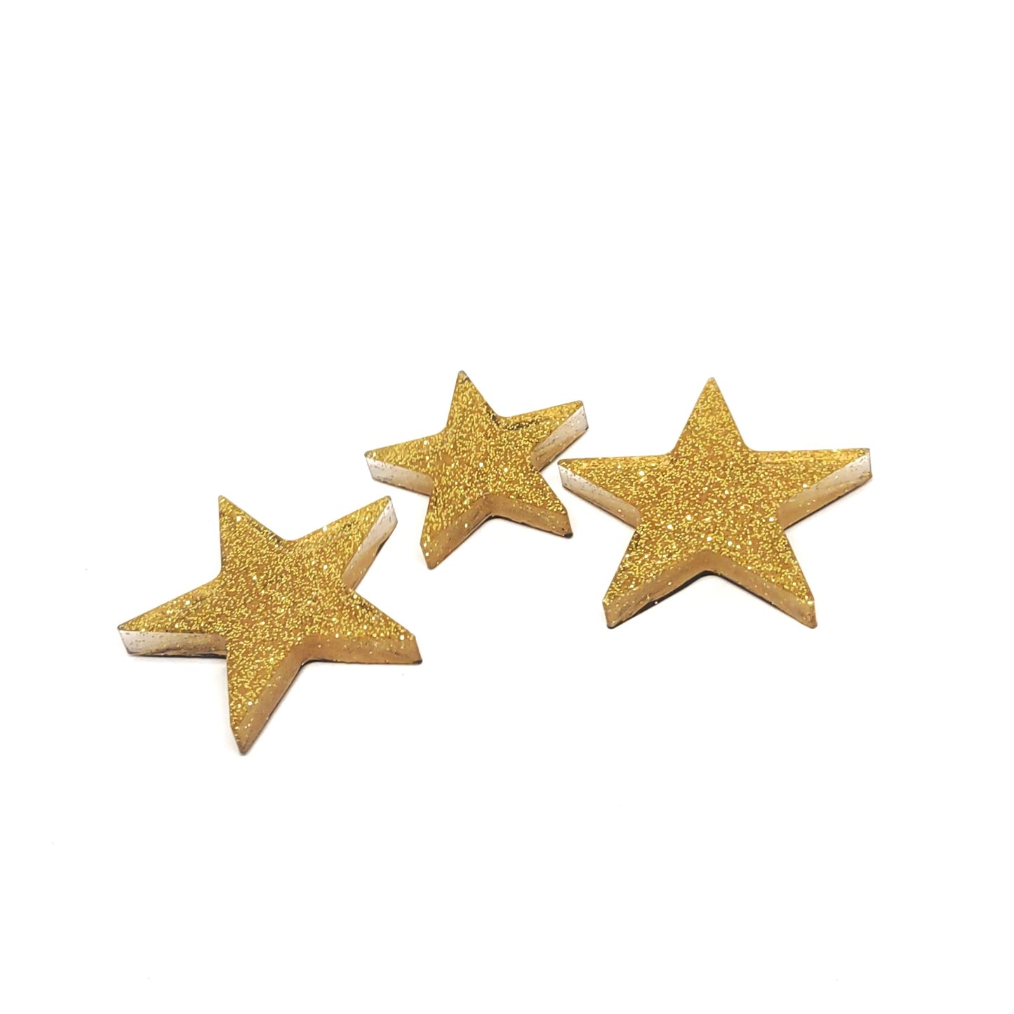 Star Magnet Set Gold Glitter Resin Magnets