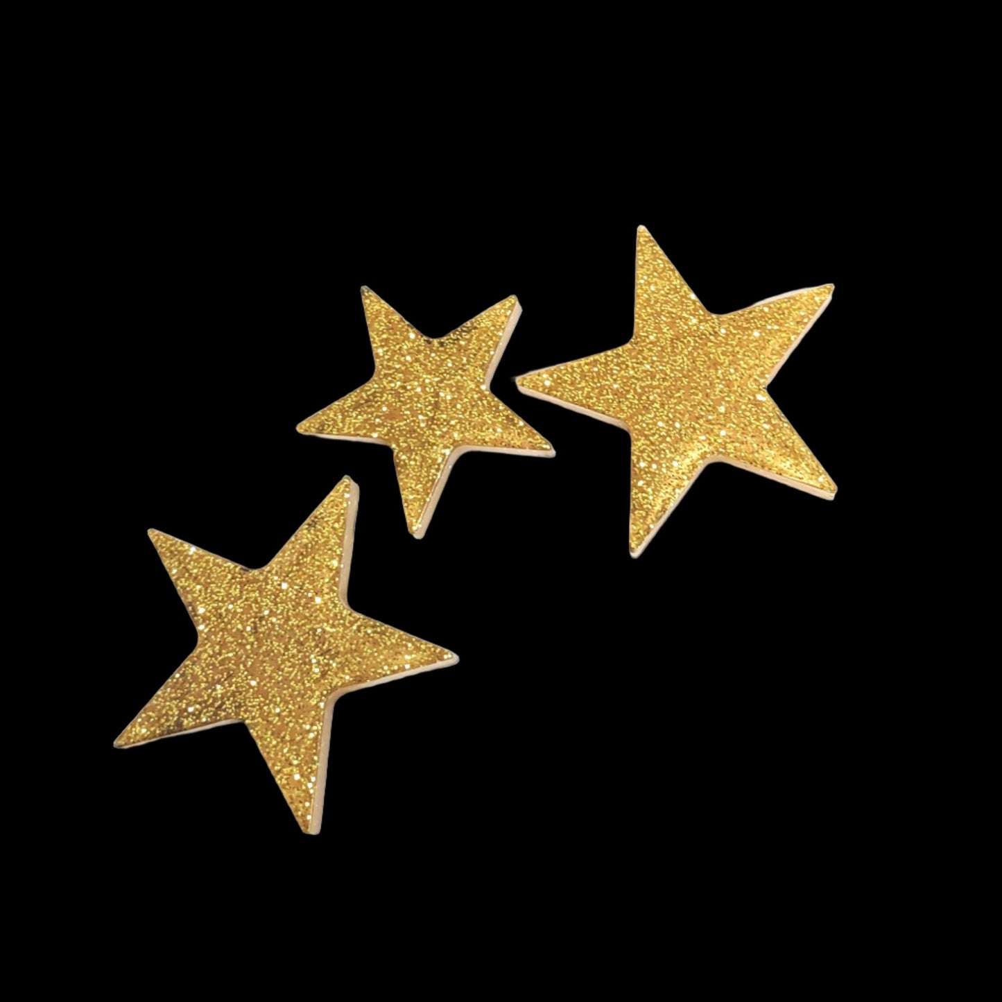 Star Magnet Set Gold Glitter Resin Magnets