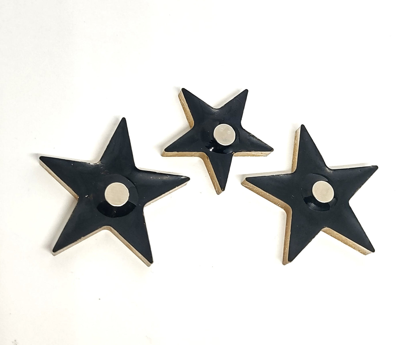 Star Magnet Set Gold Glitter Resin Magnets