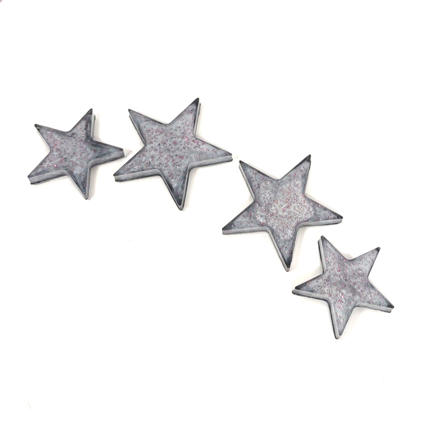 Star Magnet Set Pink Glitter Resin Magnets