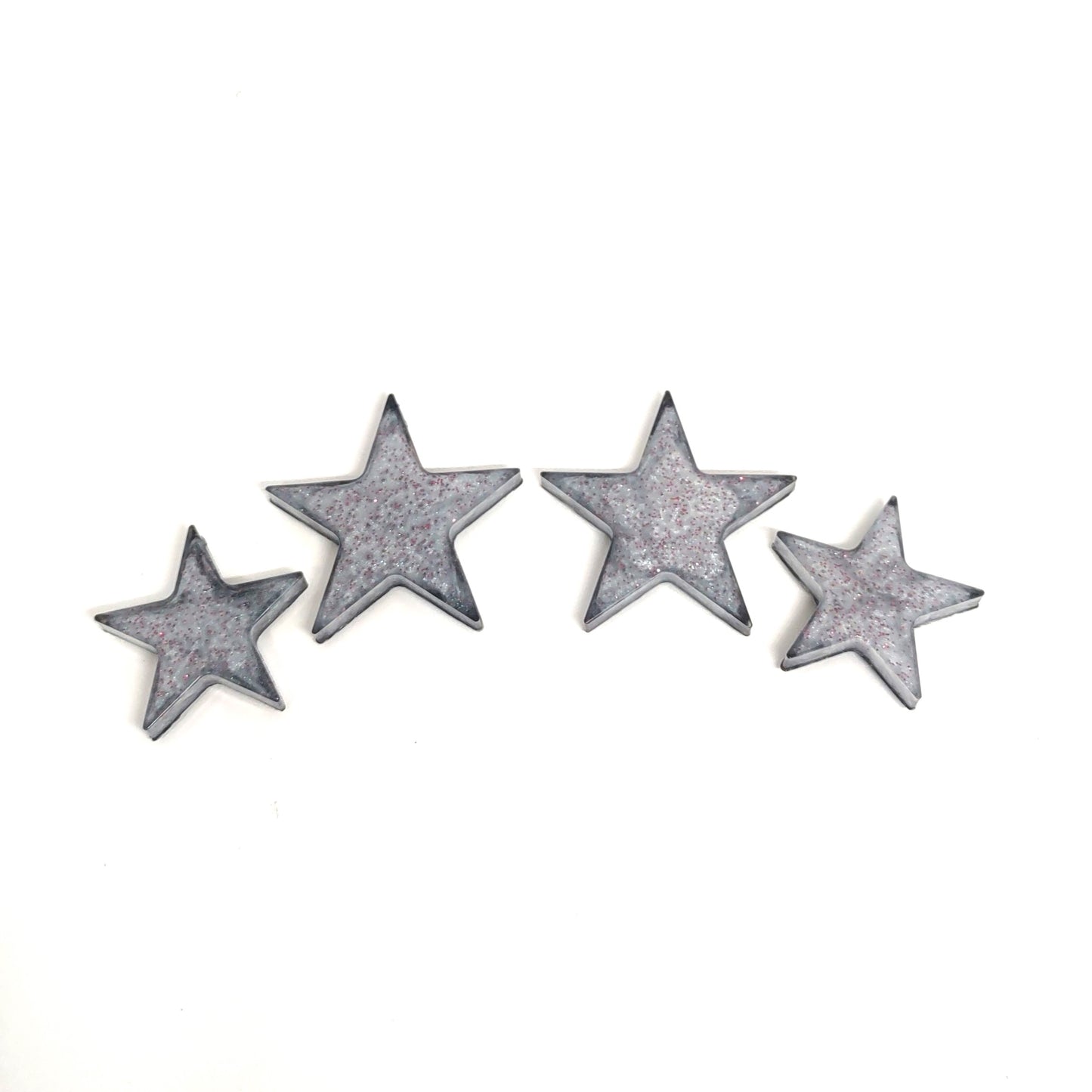 Star Magnet Set Pink Glitter Resin Magnets