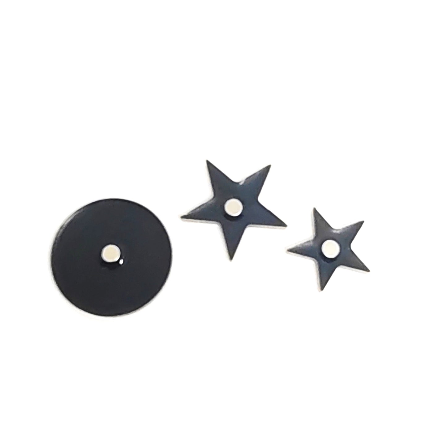 Moon & Star Magnet Set Resin Golden Glitter