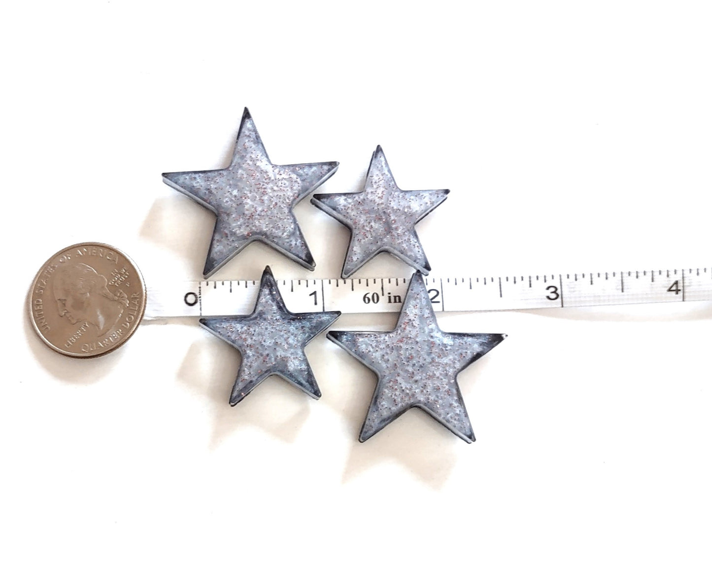 Star Magnet Set Pink Glitter Resin Magnets