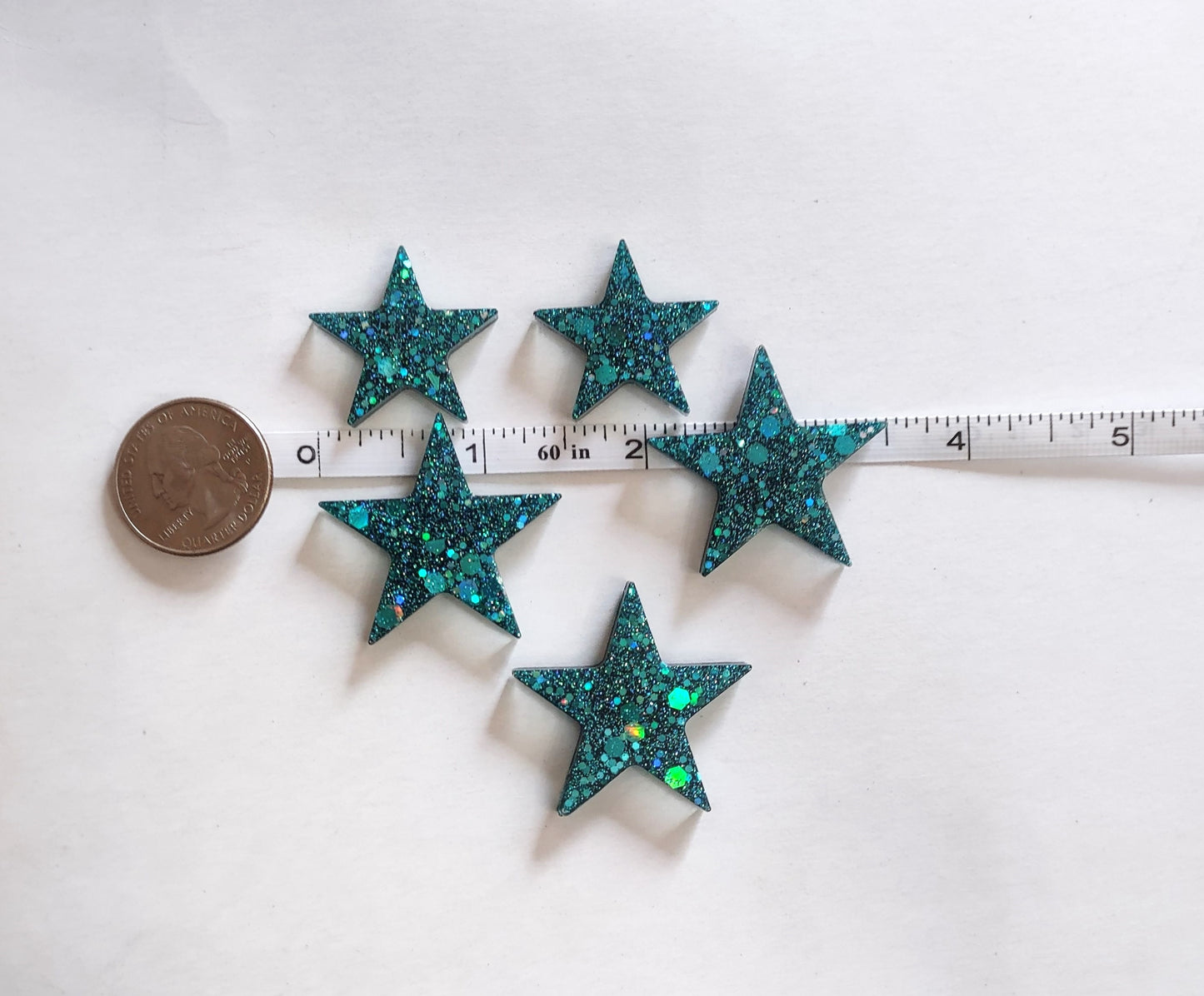 Star Magnet Set Blue Holographic Resin Magnets