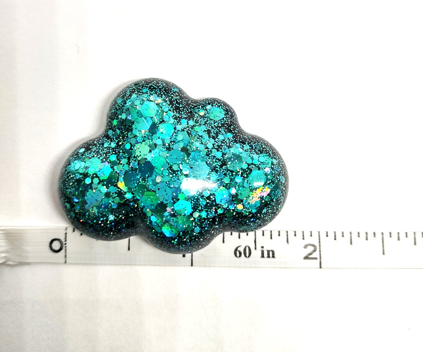 Cloud Magnet Set Blue Holographic Resin Large Medium & Small