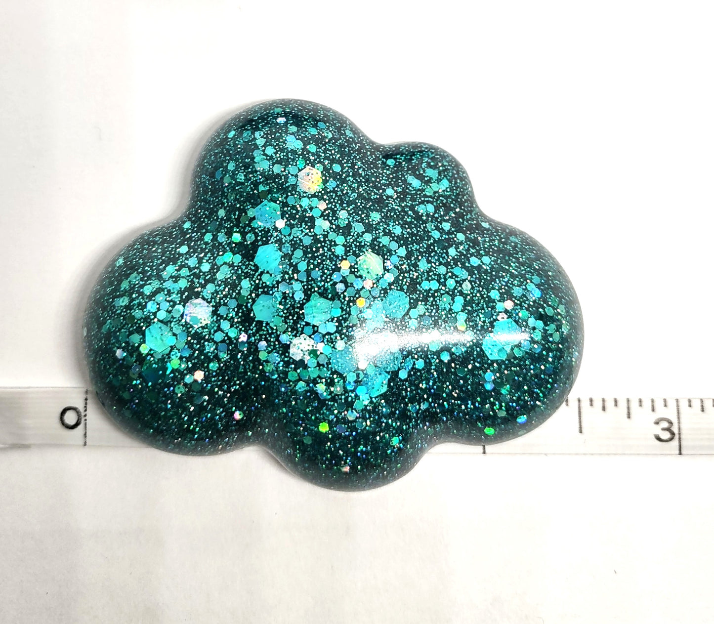 Cloud Magnet Set Blue Holographic Resin Large Medium & Small