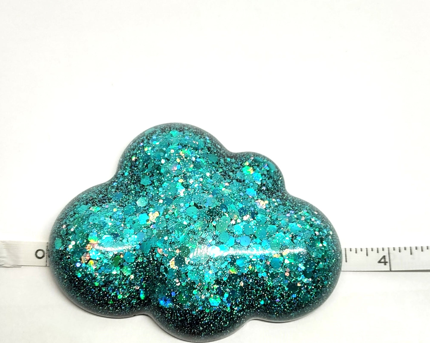 Cloud Magnet Set Blue Holographic Resin Large Medium & Small