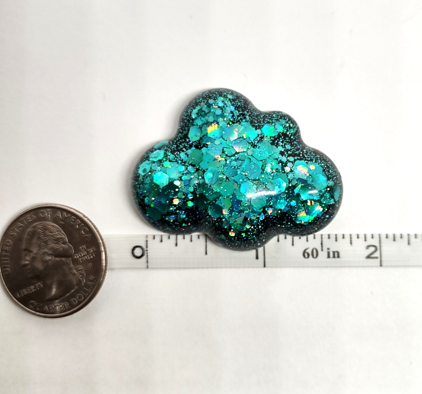 Cloud Magnet Blue Holographic Resin