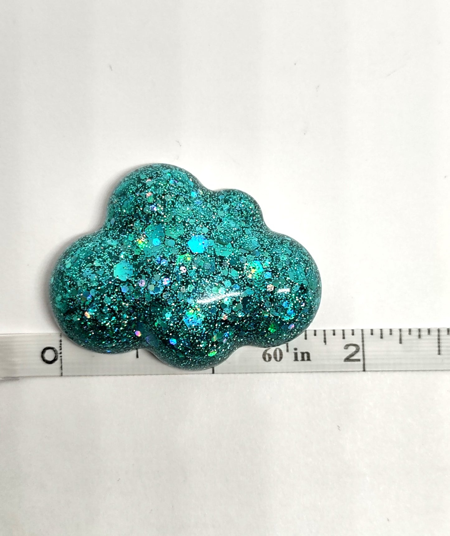 Holographic Blue Cloud Resin Magnet Set of 2