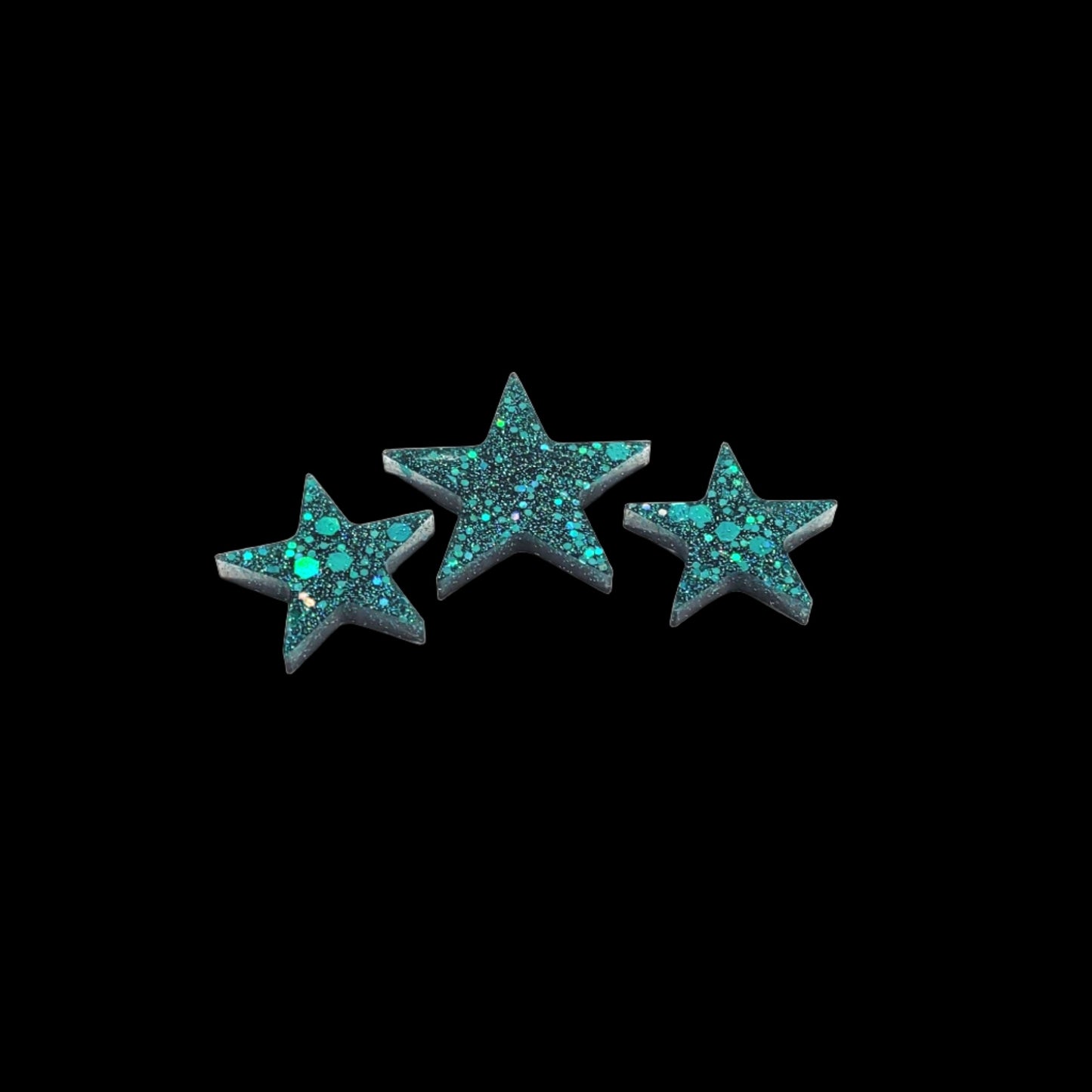 Star Magnet Set Blue Holographic Resin