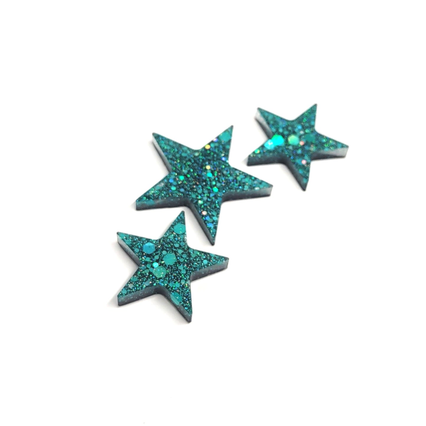 Star Magnet Set Blue Holographic Resin