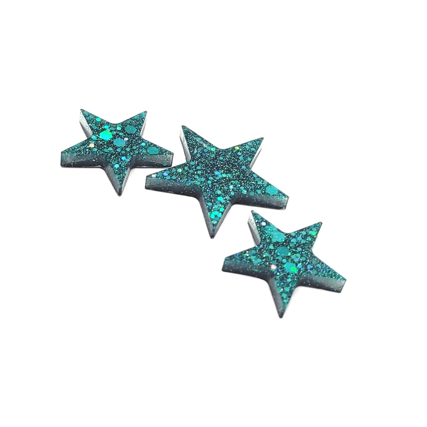 Star Magnet Set Blue Holographic Resin