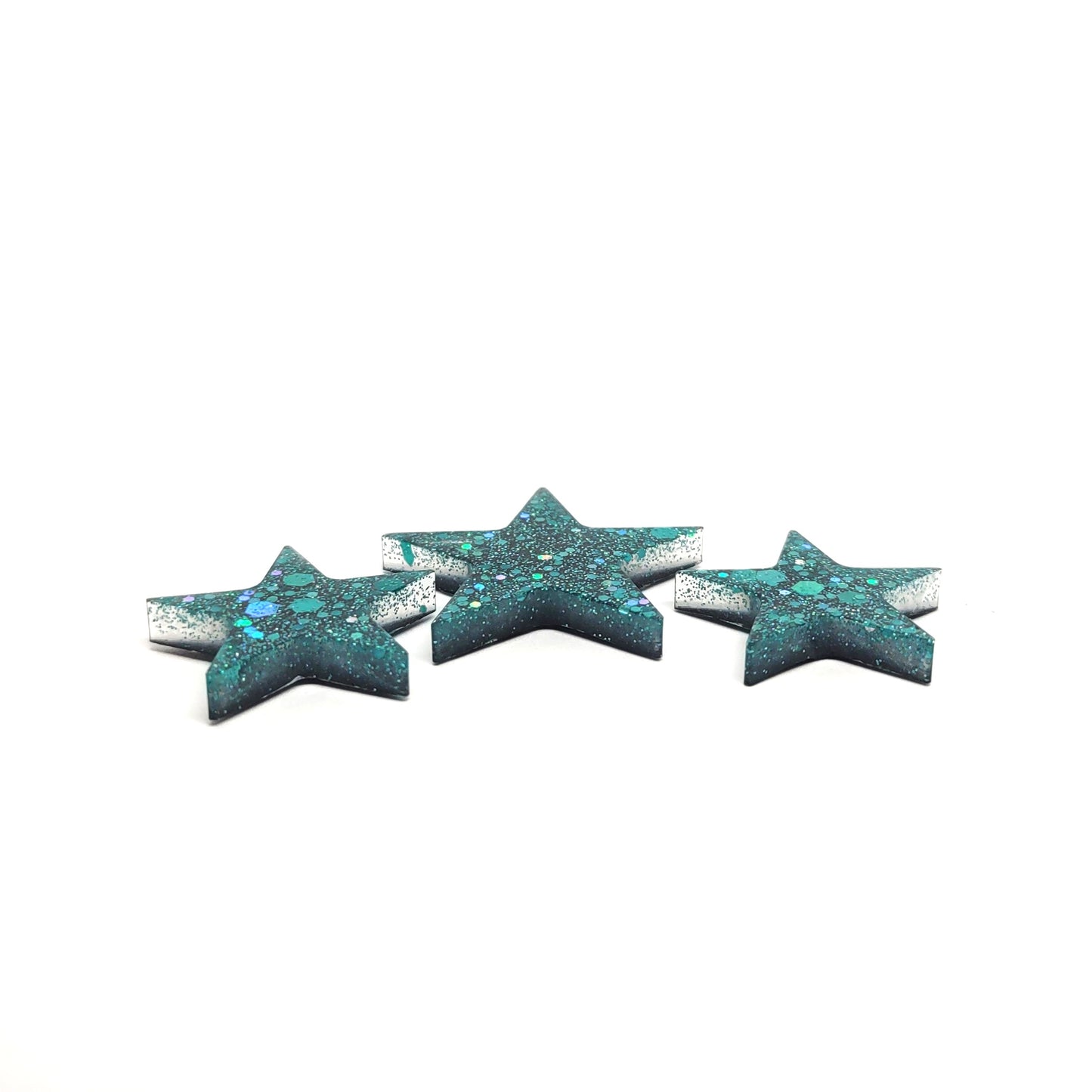 Star Magnet Set Blue Holographic Resin