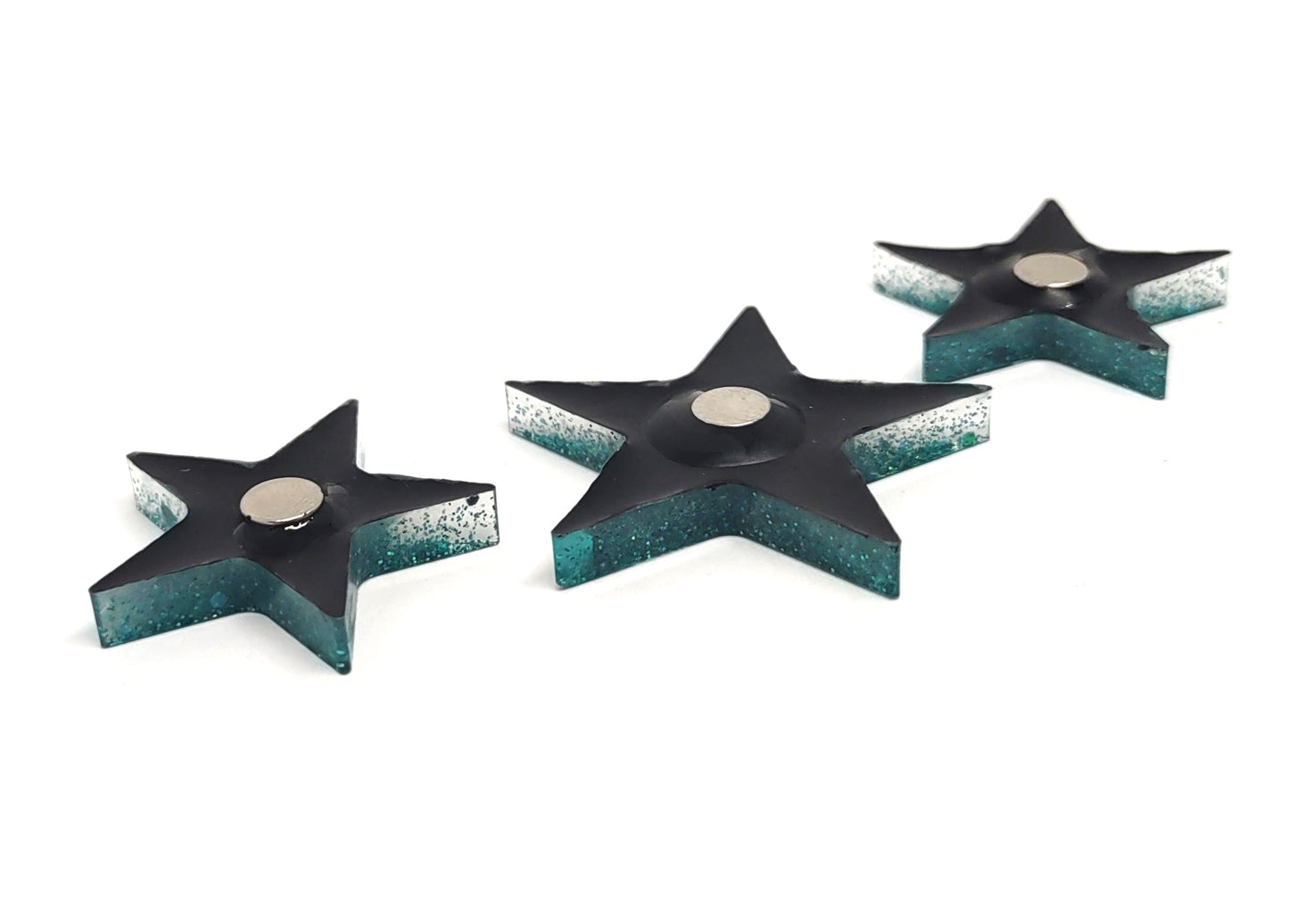 Star Magnet Set Blue Holographic Resin