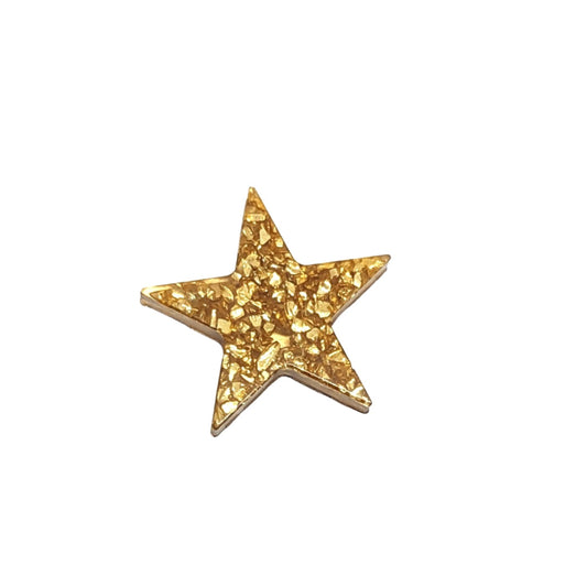 Star Magnet Golden Rock Chips Hand Crafted Resin Magnet