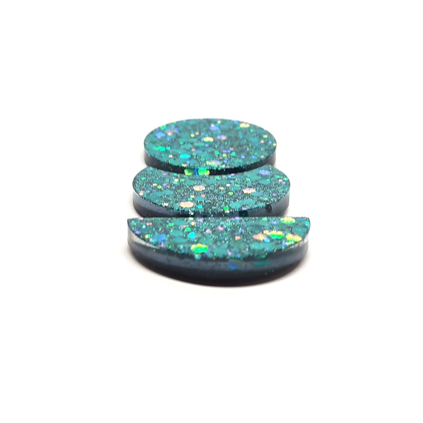 Moon Magnet Set Blue Holographic Resin Hand Crafted Magnet