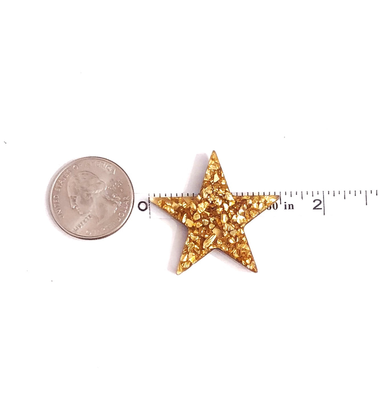 Star Magnet Golden Rock Chips Hand Crafted Resin Magnet