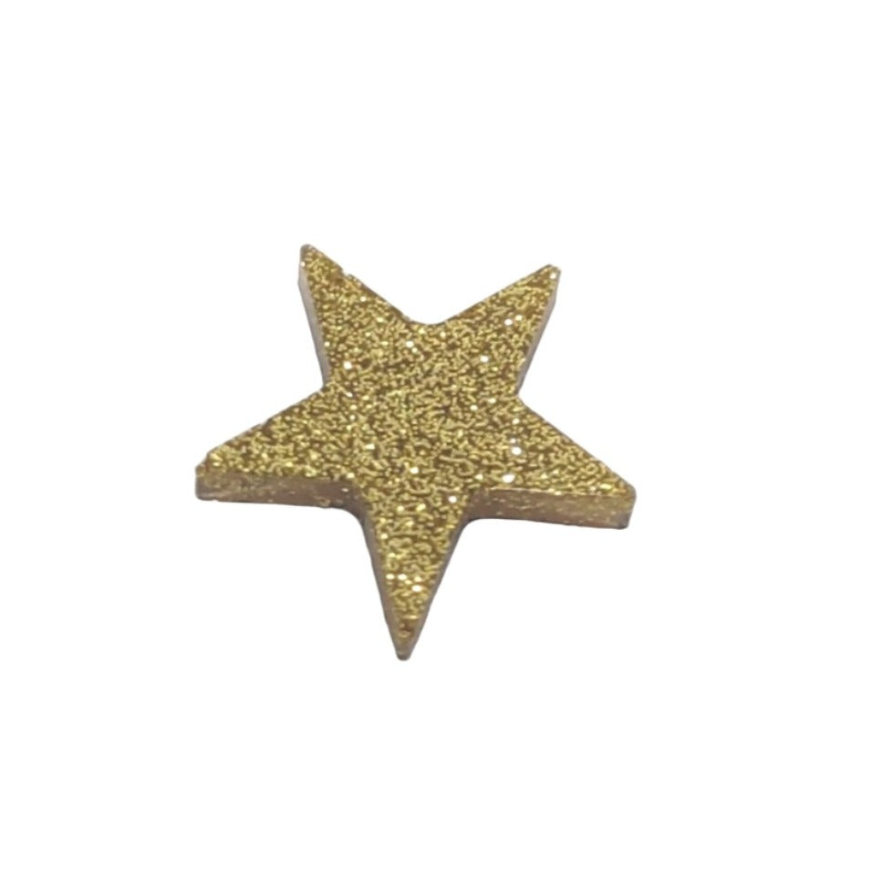 Star Magnet Gold Glitter Resin Magnet