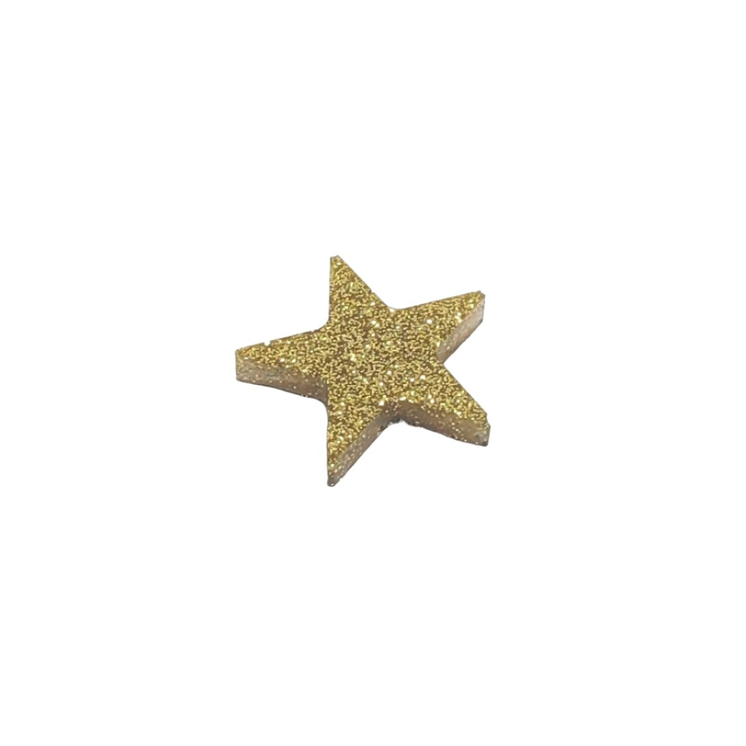 Star Magnet Gold Glitter Resin Magnet